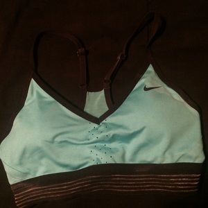 Nike aqua light teal sports bra.